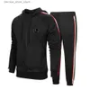 Survêtements pour hommes Custom 2023 Nouveaux hommes Plain Blank Survêtement Sports Pantalons de survêtement et veste Ensembles Zip Up Sweat à capuche Running Joggers Pantalon de randonnée Q231211