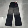 デザイナーレターレディースジーンズ刺繍デニムパンツファッションデザイナーワイドレッグパンツレディースズボンの服