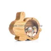 Bottles & Jars Wooden Animal Money Saving Box Gifts For Kids Elephant Piggy Banks Pig Whale Hippo Moneys Storage Drop Delivery Home Ga Dhnt5