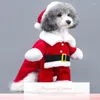 Kostiumy kotu Pet zabawne ubrania świąteczne ubranie ciepłe polar Puppy Dog Wysoko jakościowa moda Bożego Narodzenia Świętego Mikołaja Kostium stojący