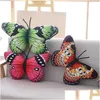 Fyllda plyschdjur Colorf Butterfly Pillow Livselike Throw Cushion Home Soffa Decoration Q0727 Drop Delivery Toys Toys Otrou