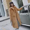 Женское искусственное меховое пальто 2023, женское осенне-зимнее повседневное утепленное пальто, теплая меховая верхняя одежда, свободная длинная куртка с кроликом 231211