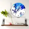 Orologi da parete Art Design Blue Anchor Timone Orologio 3D Moderno Breve Soggiorno Decorazione Orologio da cucina Decorazioni per la casa