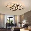 Rectangle Alumilim en aluminium Lalls de plafond LED modernes pour chambre à coucher blanc / noir de plafond à LED