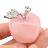 Pendentif Colliers Naturel 25mm Rhodochrosite Apple Artisanat pour la maison Salon Décoration Cadeaux Pierre précieuse Statue Figurines