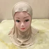 Vêtements ethniques One Piece Amira Hijab pour enfant musulman enfants belle dentelle turban filles islamiques écharpe châles tête solide foulards foulards