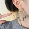 Baumeln Ohrringe Metall Silber Farbe Droplet Quaste Drop Für Frauen Mädchen Mode Design INS Koreanische Partei Schmuck Geschenke