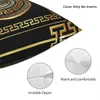 Pillow Case Greek Key Meander Black Gold Large Square Pillowcase Cover Polyester Cushion Decor Comfort Throw for Home Sofa 231211