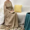 Etnische kleding Ramadan Moslimjurk Eid Mubarak Chiffon Open Abaya Kimono Dubai Islam Kaftan Kleding Abaya's voor vrouwen Gewaad Femme Kaftan 231208