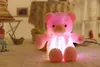 Poupées en peluche 3075CM lumineux créatif éclairage LED ours en peluche jouet animal en peluche coloré cadeau de Noël brillant pour garçon fille 231211