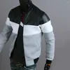 Chaquetas para hombres Hombres guapos Abrigo Diseño acanalado Cómodo Casual Elegante Bolsillos oblicuos Slim