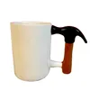 Cadeau créatif tasse à marteau tasse en céramique drôle tasse d'eau blanche tasses à café résistantes aux hautes températures LT706