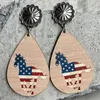 Boucles d'oreilles American Independence Day Fourth of Juillet Festival Boots de cowboy western cowboy Western