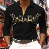 Polos pour hommes Chemises de Noël 3D Imprimé Polo à manches longues pour hommes Casual T-shirt d'été Modèle à manches courtes Tops Vêtements pour hommes 5XL 231211