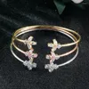 Bangle Uilz 2023 Koreansk utsökt Simple Leaf Open -armband för kvinnor Elegant Fashion Farterfly Sweet Party Jewelry