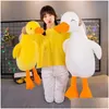 Animaux en peluche en peluche Zqswkl 65/85/110/130 cm canard oreiller poupée jouet canards jaunes confort doux longs jouets pour enfants grand Q0727 Drop Del Otomy