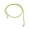 Catene Catena regolabile per clavicola Nicchia Catena con perline di vetro verde Collana elegante con ciondolo per gioielli da donna