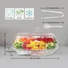 Assiettes plateau de service réfrigéré fruits sur glace légumes Double couche Transparent plateau de fête en plastique européen