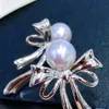 Stud 22090711 Diamondbox -Jewelry earrings ear studs silver blue PEARL sterling 925 silver bow knot ribbon akoya round pendant charm gift idea girl