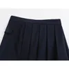 Юбки Асимметричная юбка женская со средней талией плиссированная для женщин 2023 шикарная осенняя элегантность