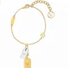 Diseñador Charm Pulsera de latón clásica Marca francesa Oro Plata Colgante doble Mujer Joyería de lujo Calidad Cobre Entregar Hermanas Joyería de moda Regalo sorpresa