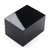 Watch Boxes Fashion Wooden Flip Storage Box High Quality Black Polished Organizer Gift Exhibition Hall Display