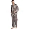 Pijamas masculinos de cetim de seda pijamas conjunto de pijamas conjunto loungewear EUA S M L XL XXL XXXL 4XL _ Serve para todas as estações 231211