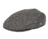 Voboom Ivy Cap Herringbone Flat Caps 50 wełny Tweed Scally Hat Bunnet Paddy Dai Cheesecutter Hats 200 2012166988001