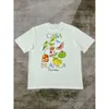 T-shirt bianca a maniche corte in puro cotone Casablanca T-shirt estiva con stampa di frutta Sport Designer T-shirt da uomo e da donna Casablanc