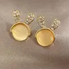 Pendientes de tuerca S925 aguja de plata creativa Simple INS moda lujo femenino nicho temperamento fiesta regalo boda