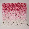 Fiori decorativi Fiore Muro Sfumato Rosa Bianco Tessuto Arrotolabile Tenda Sfondo floreale Decorazione proposta di festa di nozze