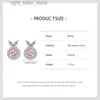 Stud Ailmay Alta Calidad 925 Plata Esterlina Romántica Rosa Zircon Pendientes Redondos Para Mujeres Compromiso de Boda Joyería Fina YQ231211