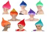 Festival festa trolls perucas cosplay peruca perucas de halloween colorido troll traje cabelo unisex natal cosplay wig1413205