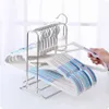 Clothes Hanger Organizer Rack Sturdy Stainless Steel Standing Clothes Caddy Storage Rack Holder Stacker for Wardrobe Closet &2558