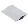 200Pcs White Aluminum Foil Ziplock Food Package Bag Self Seal Zip Lock Mylar Foil Bag for Candy DOOKIES Snack Tea Packaging 201021288A