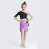 Stage Wear Children's Latin Dance Girls Summer Performance Clothing Competition Fringe Skirt Two Piece Set