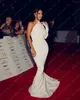 Party Dresses Simple White Mermaid Red Carpet For Women One Shoulder Floor Length Pleated Prom Evening Gowns Custom Made