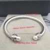 Bracciale Dy Filo intrecciato Testa tonda Braccialetti di lusso di design Cavo X oro argento Moda donna Versatile canapa placcata platino Tendenza spedizione gratuita di gioielli