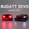 Gegoten model 1 32 Diecasts van legering Bugatti Divo Speelgoedautomodel Metalen speelgoedvoertuigen Miniatuur automodel Trekspeelgoed voor kinderen Kerstcadeau 231208