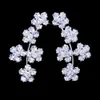 Stud Vintage Cubic Zirconia Vine Bruidsoorbellen Bruiloft Accessoires Verklaring Bloem Kristal Lange Oorbellen India Sieraden Cadeau YQ231211