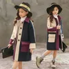 Cardigan filles veste automne hiver vestes pour manteaux de laine mode enfants vêtements manteau d'extérieur 4 6 8 10 12 13 ans 231211