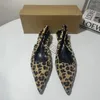 Scarpe eleganti TRAF Tacchi con stampa animalier Donna Estate 2023 Sexy Gattino Tacco Pompa Femminile Leopardo Con tacco Slingbacks Punta a punta Ciabatte