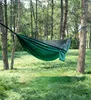 Lägermöbler 1-2 Person Portable Outdoor Camping Hammock med Myggnät Högstyrka Parachute Tyg Hängande säng Jakt