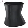 Women's Shapers Latex Waist Trainer 25 Steel Bones Zipper Cincher Firm Compression Shapewear Corset Plus Size XS-6XL