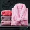 Towels Robes Children Toweling Terry Cotton Bathrobe Boys Kids Thicken Winter Bath Robe Little Girls Dressing Gown L171 231208 Drop De Dhn2J