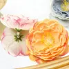 装飾的な花ヨーロッパスタイルの小さな牡丹フラワーヘッドウェディングガーランド装飾模倣シルク卸売6cm