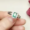 Klusterringar per smycken naturlig riktig safir eller rubin smaragd ring 0 6ct ädelsten 925 sterling silver fin t204151255k