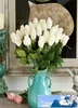Todo 120 Uds MOQ flores artificiales azules fresco toque Real Rosa Bud decoraciones de boda azul real y ramo 8070231