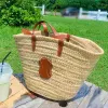 Mode raffias The Tote Shopper Beach Basket Designer Bag Classic Luxurys handväska väv resan pochette koppling halmväskor kvinnor mens crossbody sommar hink shou