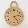 Tea Pets – horloge murale Simple, 1 pièce, bois massif, verre acrylique, silencieuse, sans tic-tac, ronde, à piles